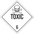 Nmc Toxic 6 Dot Placard Sign, Pk50, Material: Pressure Sensitive Removable Vinyl .0045 DL87PR50